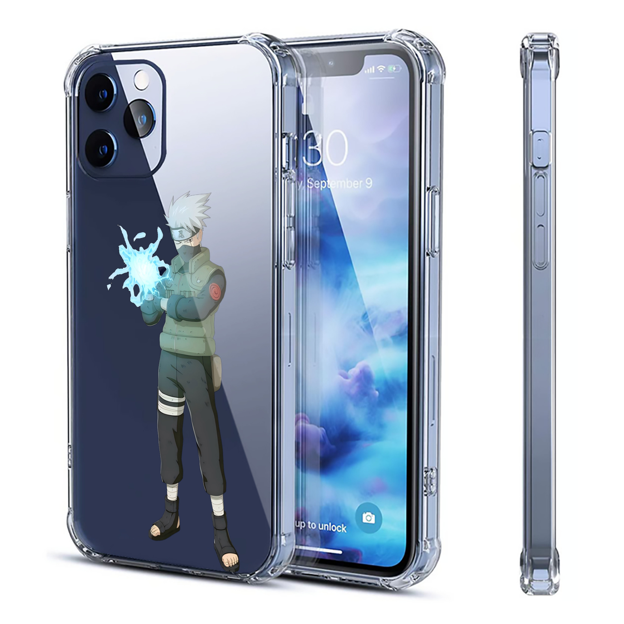 （画像用） NARUTO -ナルト- はたけ カカシ Hatake Kakashi 【iPhone 12シリーズ対応】透明スマホケース（クリアソフトケース）